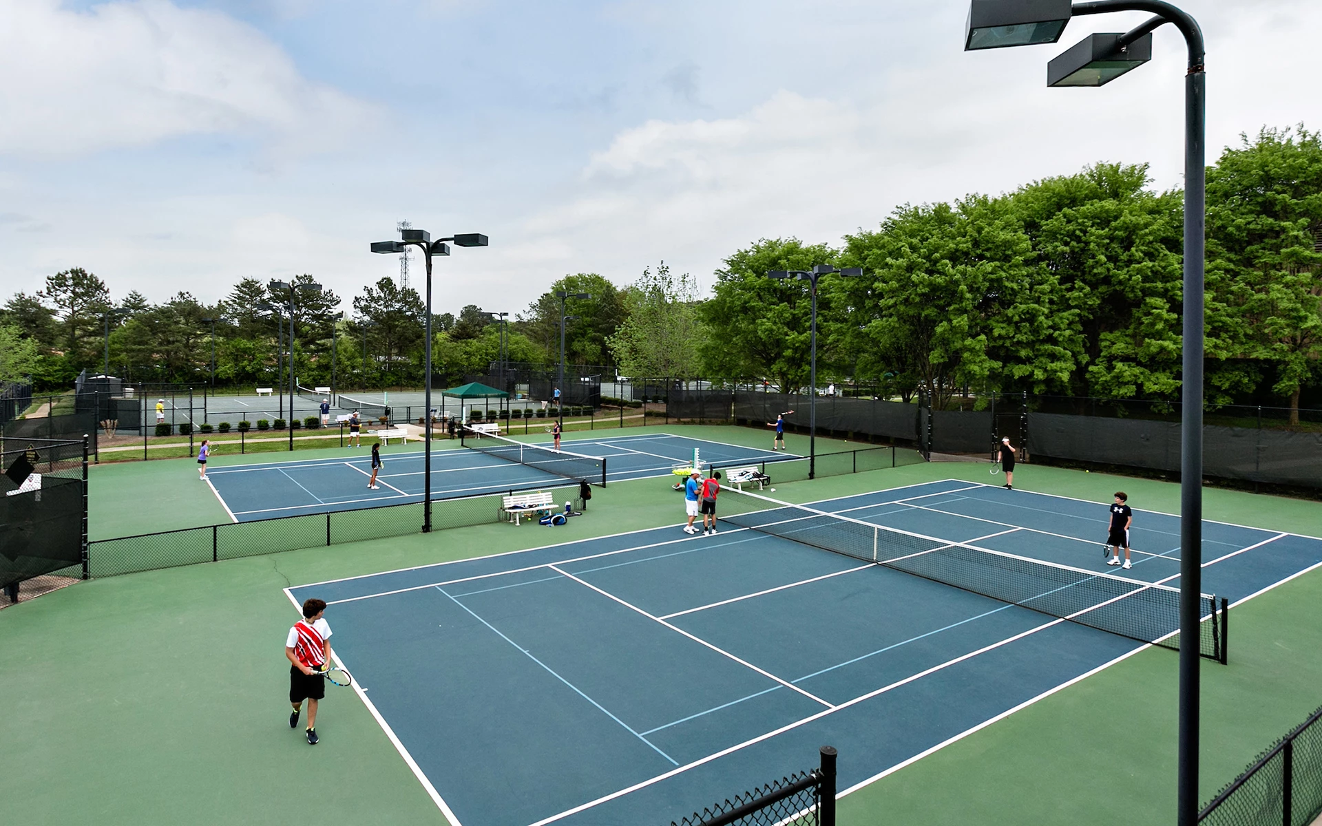 Peachtree City Tennis Center - Member playing tennis