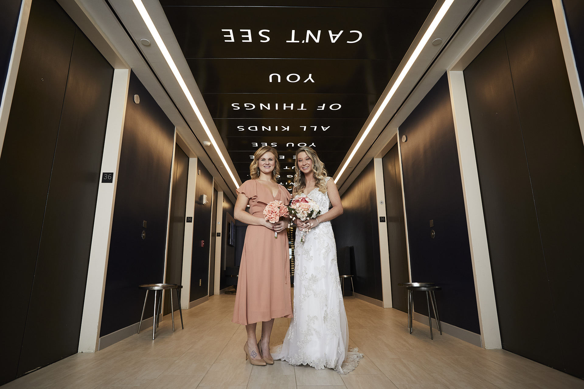 Skyline Club - Indianapolis - Bride in hallway