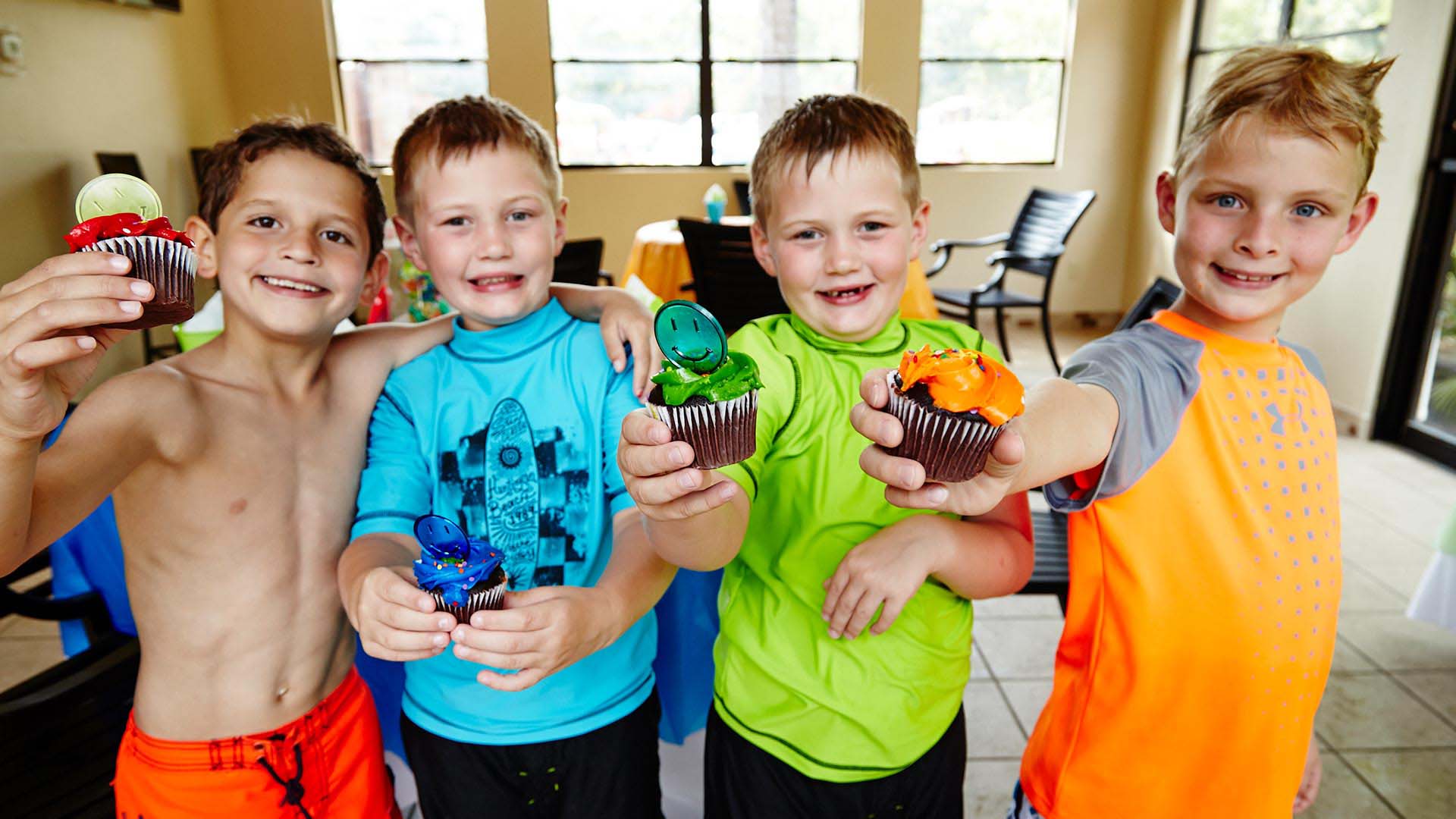 kids playing at birthday party