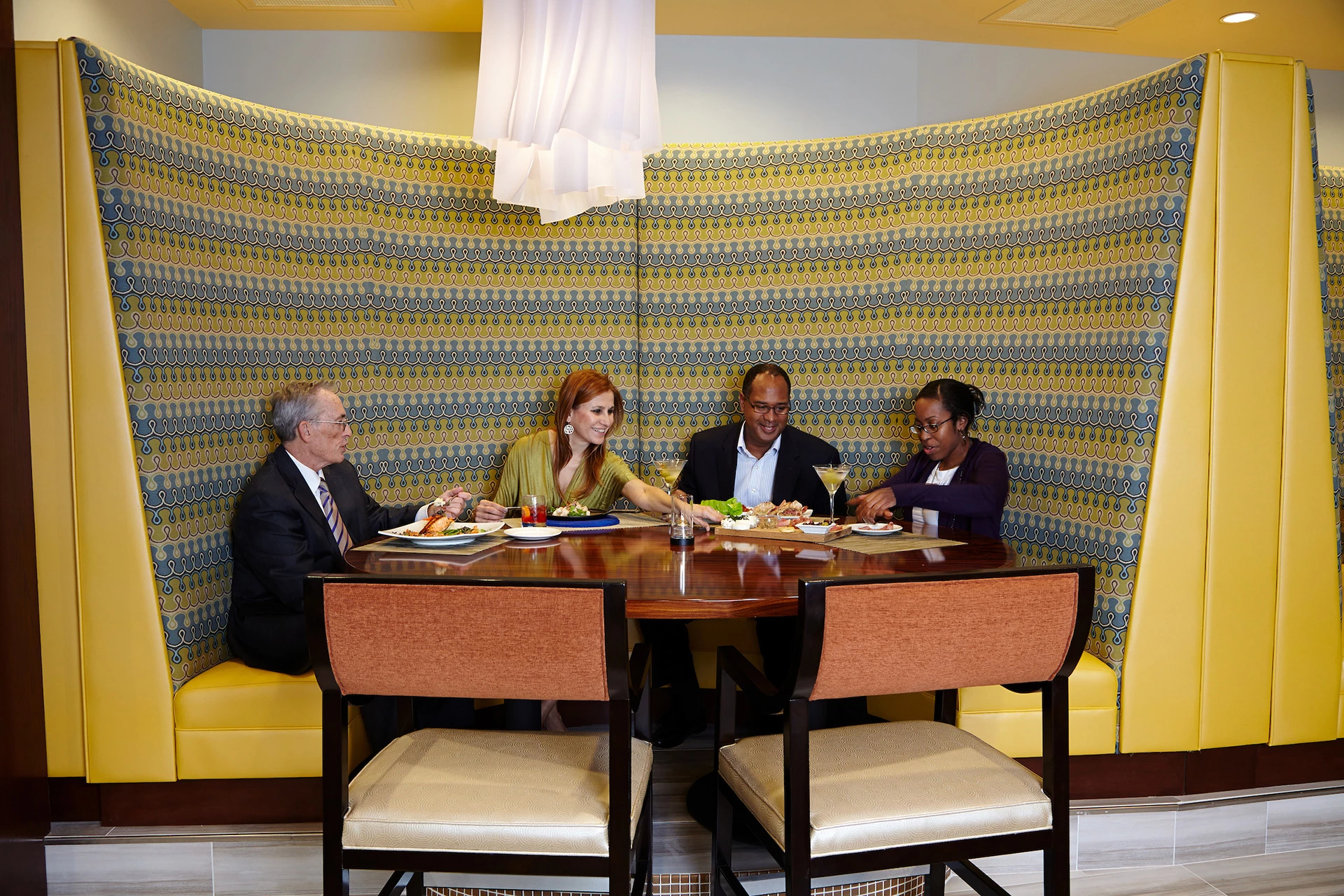 Town Point Club - Members dining in booth