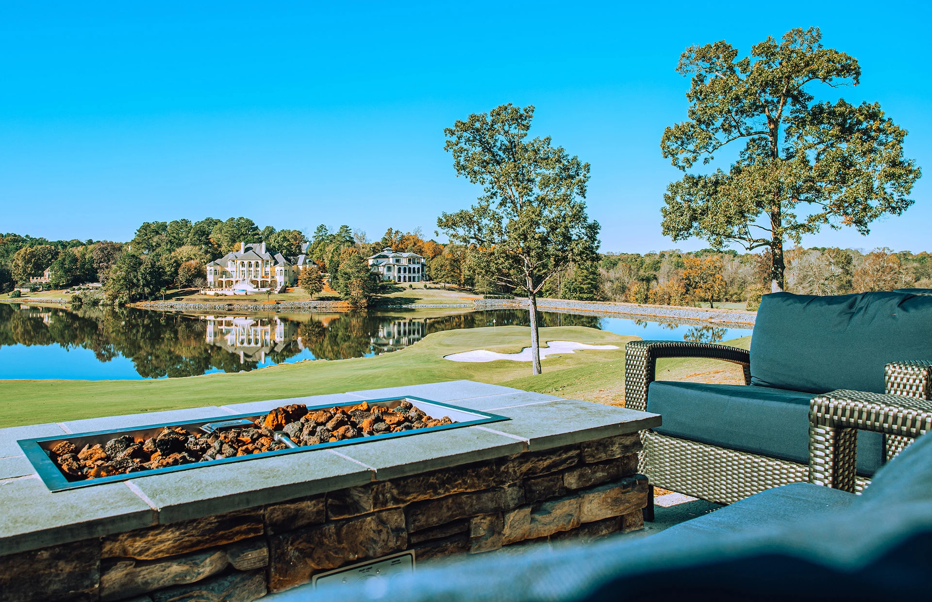 TPC Piper Glen -  Fire pit overlooking golf course